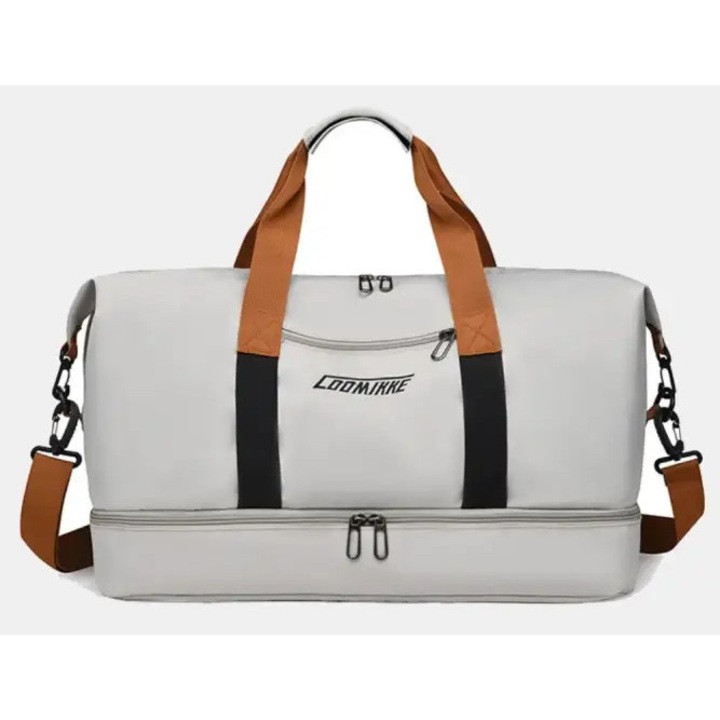 Nagy oxfordi utazótáska barna pántokkal