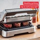 Грил преса Tefal GC-772D30 OptiGrill 2in1, 2100W, Незалепващо покритие, 9 автоматични програми, Автоматично регулиране на времето за готвене, Отваряне на 180° C, Индикатор за готовност, Сребрист