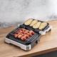 Грил преса Tefal GC-772D30 OptiGrill 2in1, 2100W, Незалепващо покритие, 9 автоматични програми, Автоматично регулиране на времето за готвене, Отваряне на 180° C, Индикатор за готовност, Сребрист