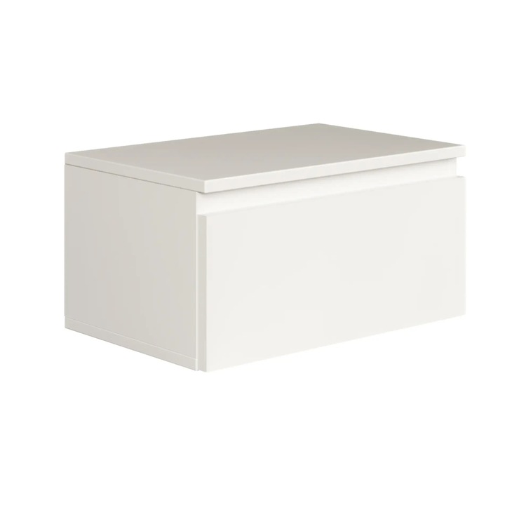 Noptiera suspendata Selsey Bemmi cu sertar, Alb, 49 cm