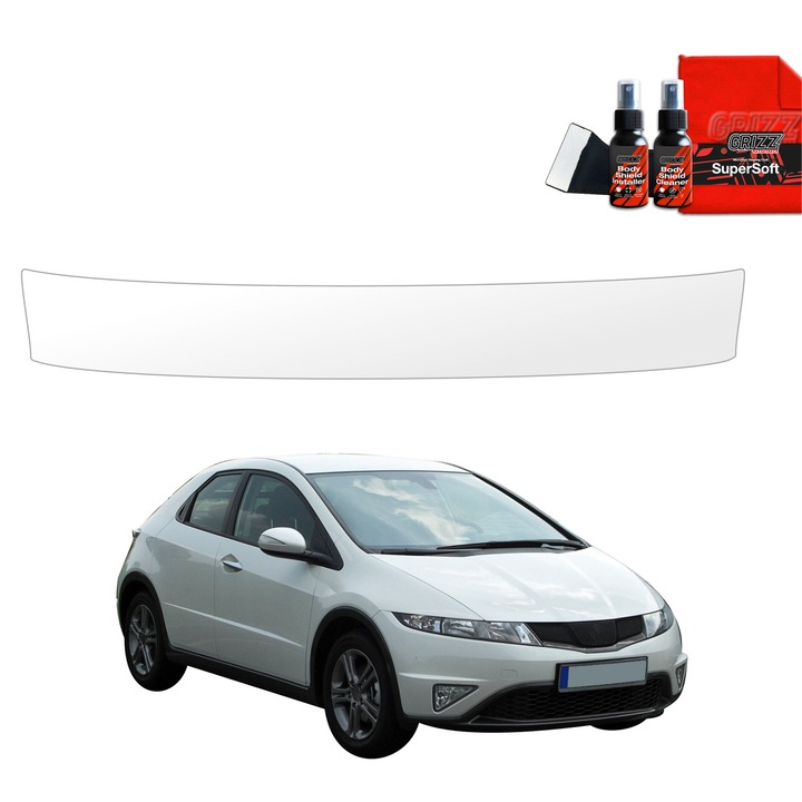 Folie de protectie PPF Transparenta Grizz Glass pentru caroserie, autoregenerare, 100% transparenta, set complet, Honda Civic 8 Hatchback 5D (2009-2011)