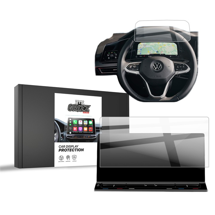 Folie protectie Grizz CarDisplay Protection, set complet, transparent, pentru Volkswagen Multivan T7 10 (2021-2024)
