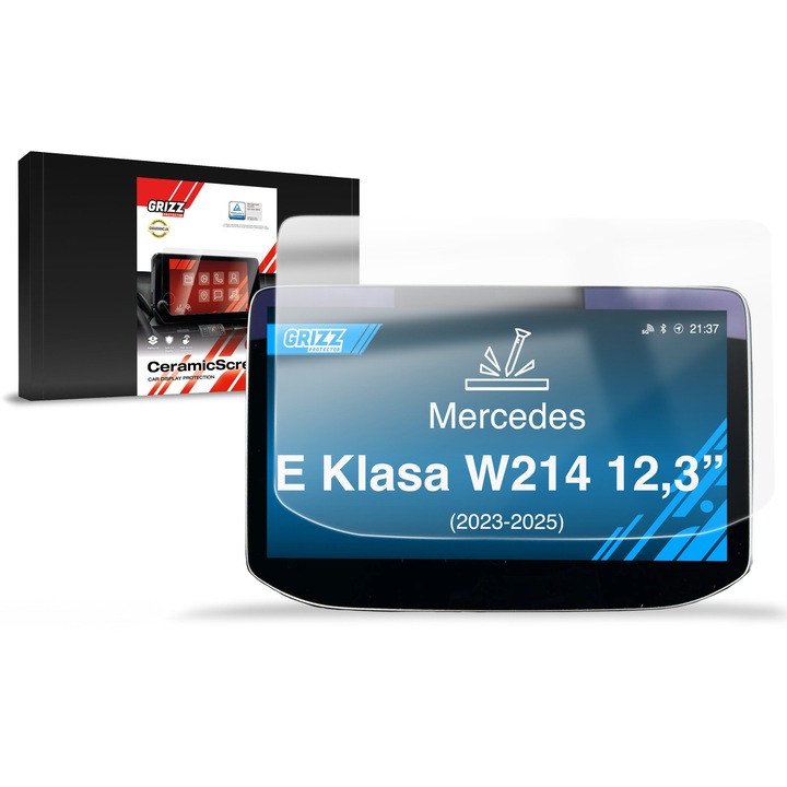 Folie protectie Grizz CarDisplay Protection set, transparent, pentru ecran auto, compatibila cu Mercedes E Klasa W214 (2023-2025)