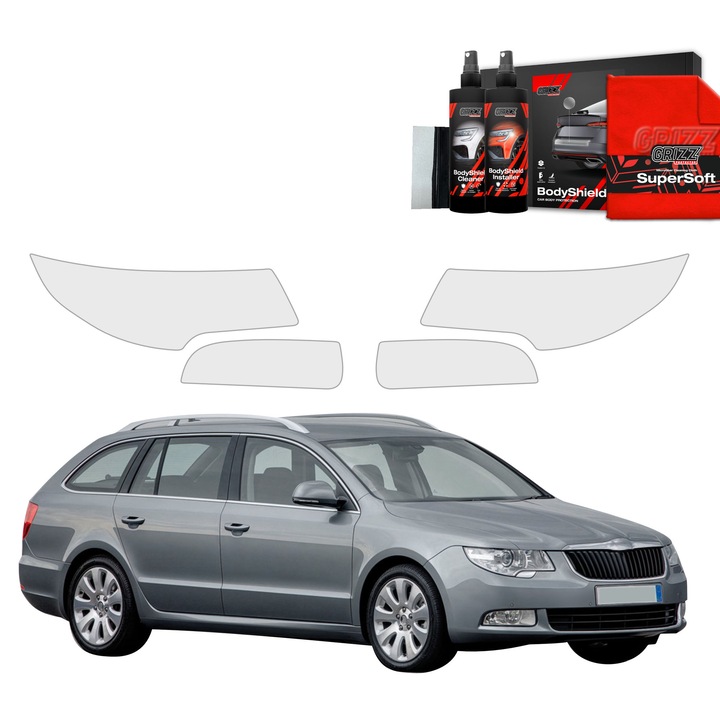 Folie de protectie PPF Transparenta BodyShield pentru caroserie, Grizz Glass, 100% transparenta, set complet de instalare