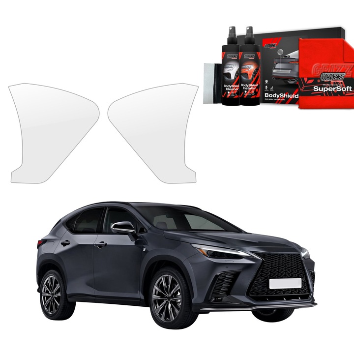 Folie de protectie PPF Transparenta Grizz Glass pentru Lexus NX 350h, 100% transparenta, set complet de instalare