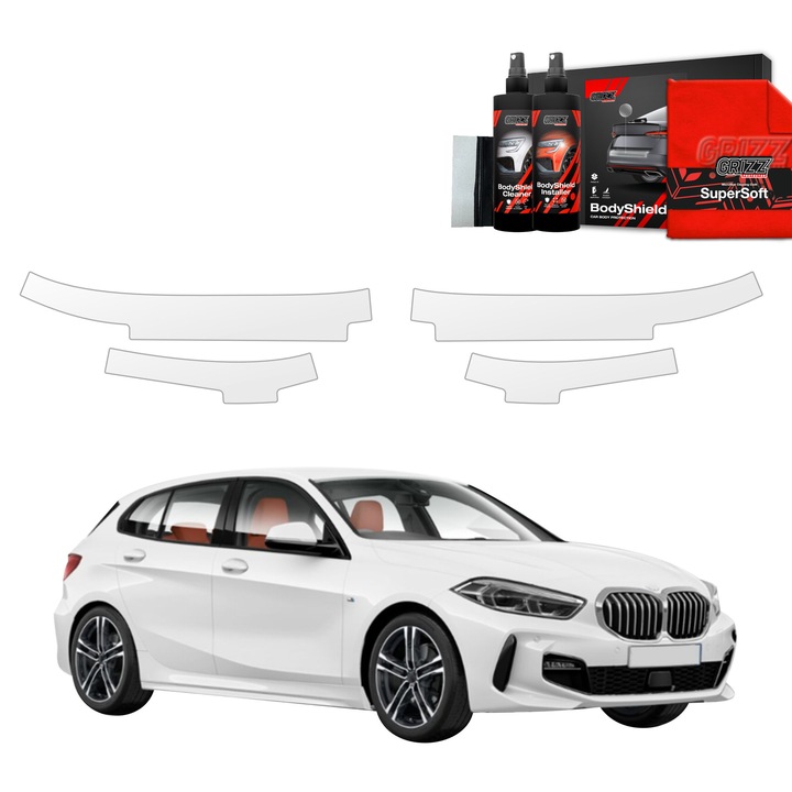 Folie de protectie PPF Transparenta Grizz Glass pentru caroserie, 100% transparenta, set complet, pentru BMW 1 118i (2020-2025)