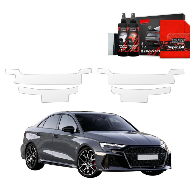 Folie de protectie PPF Transparenta BodyShield pentru Audi RS3 (2025), set complet, 100% transparenta