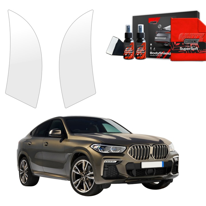 Folie de protectie PPF Transparenta BodyShield pentru BMW X6M (2019-2023), set complet, 100% transparenta