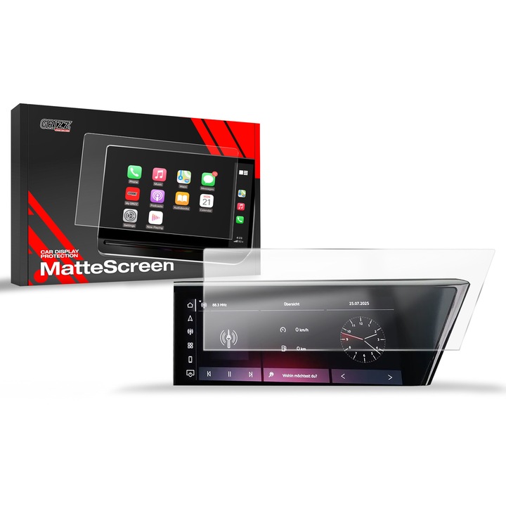 Folie protectie mata Grizz CarDisplay Protection, set complet, transparent, pentru Audi Q5 (2025)