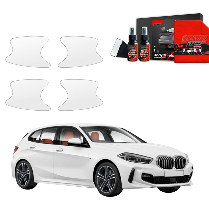 Folie de protectie PPF Transparenta BodyShield pentru caroserie, Grizz Glass, 100% transparenta, set complet, pentru BMW 1 118i (2020-2025)