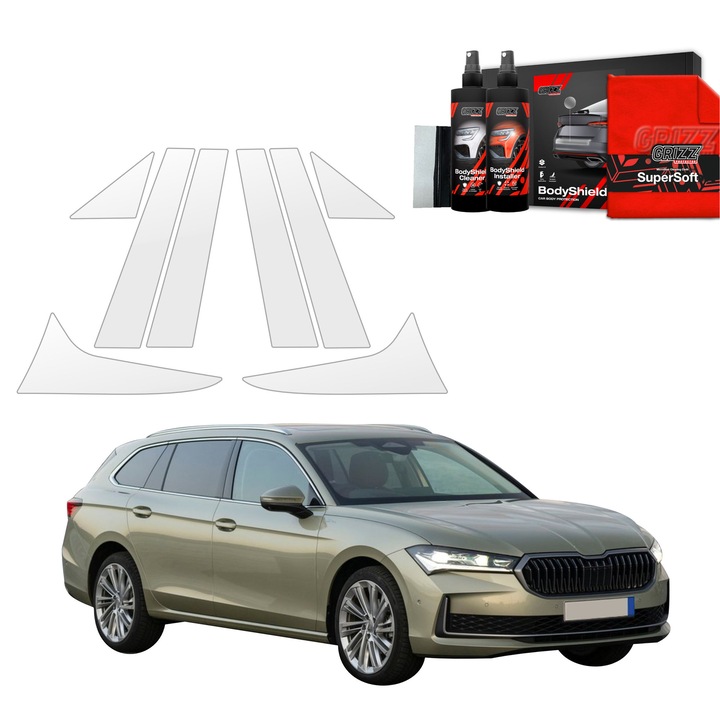 Folie de protectie PPF Transparenta BodyShield, Grizz Glass, set complet, 100% transparenta