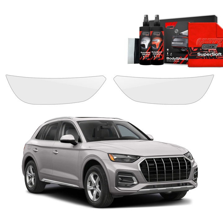 Folie de protectie PPF Transparenta BodyShield pentru caroserie, Grizz Glass, 100% transparenta, set complet, pentru Audi Q5 (2020-2025)