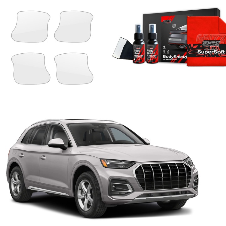 Folie de protectie PPF Transparenta BodyShield pentru caroserie, Grizz Glass, 100% transparenta, set complet, pentru Audi Q5 (2020-2025)