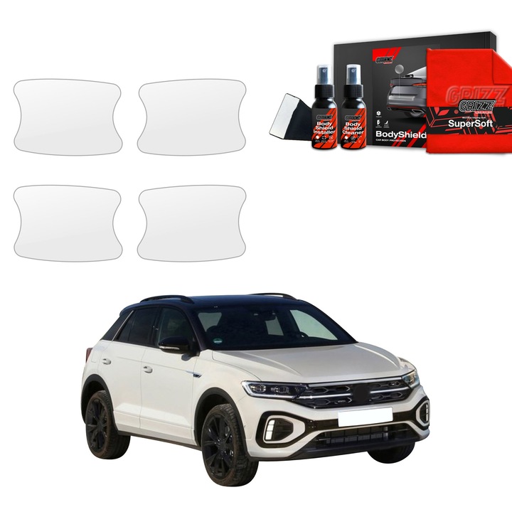 Folie de protectie PPF Transparenta BodyShield pentru caroseria masinii, Grizz Glass, 100% transparenta, set complet de instalare
