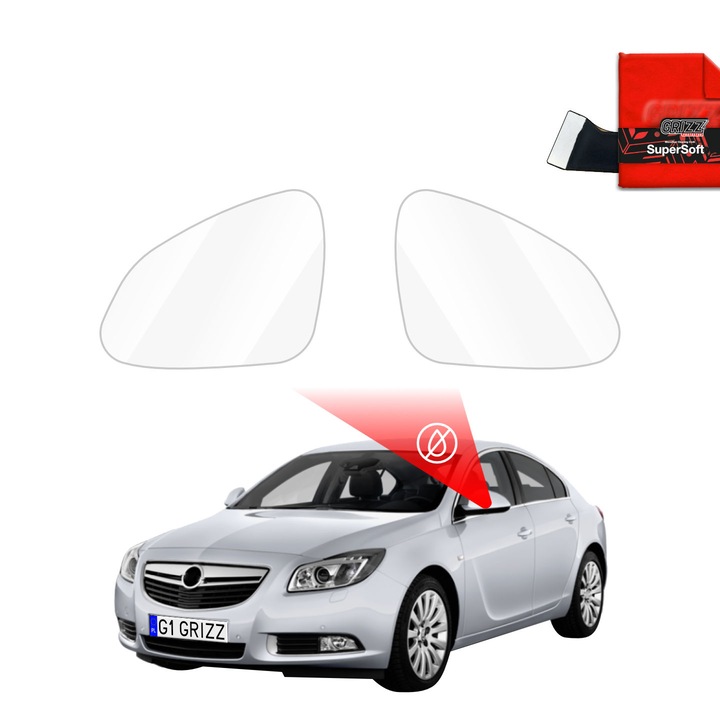 Folie anti-ploaie pentru oglinzi pentru Opel Insignia A (2008-2013), Grizz Glass, Transparent