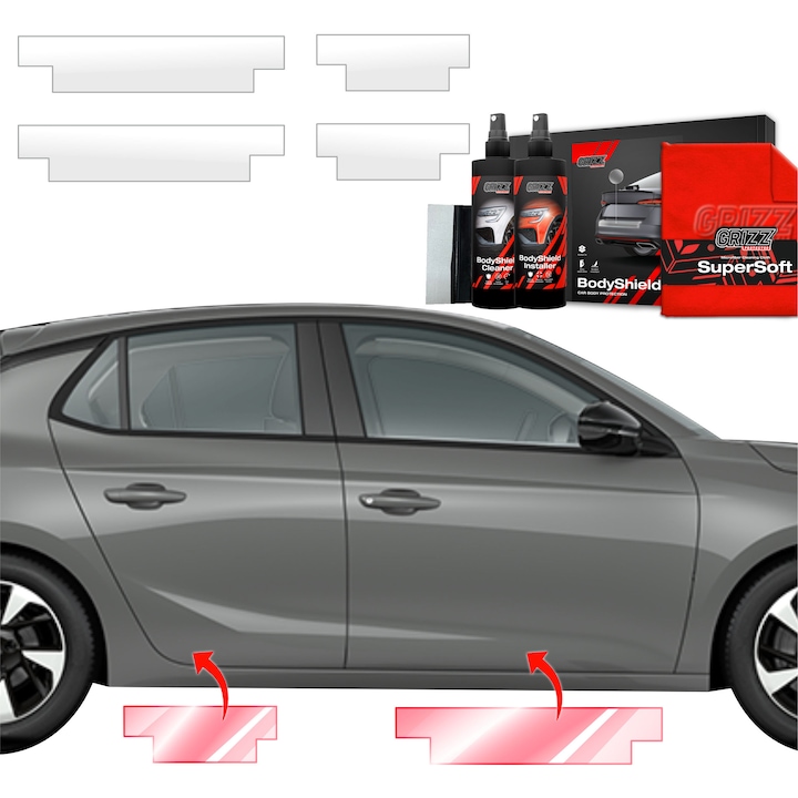 Folie de protectie PPF Transparenta BodyShield pentru Opel Corsa (2023-2025), set complet, 100% transparenta