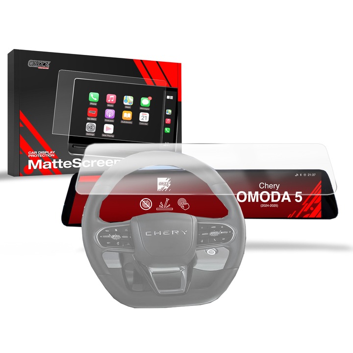 Folie protectie mata Grizz CarDisplay Protection, set complet, transparent, pentru OMODA 5 Facelift (2024-2025)