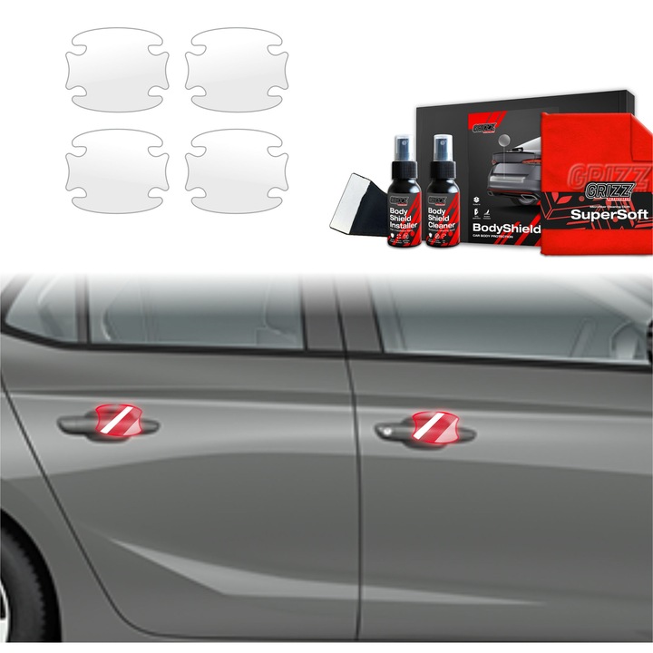 Folie de protectie PPF Transparenta BodyShield pentru caroserie, Grizz Glass, 100% transparenta, set complet, pentru Opel Corsa (2023-2025)