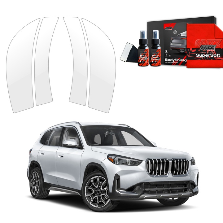 Folie de protectie PPF Transparenta BodyShield pentru BMW X1 (2023-2025), set complet, 100% transparenta