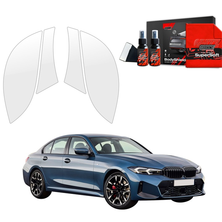 Folie de protectie PPF Transparenta BodyShield pentru BMW 3 Sedan (2025), set complet, 100% transparenta