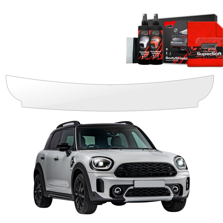 Folie de protectie PPF Transparenta BodyShield, Grizz Glass, set, 100% transparenta, pentru Mini Countryman (2023-2025)