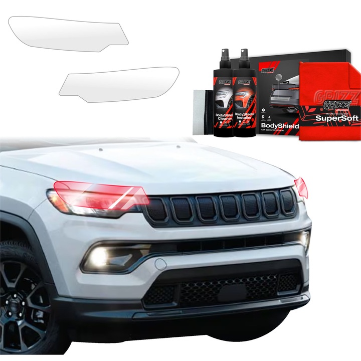 Folie de protectie PPF Transparenta BodyShield pentru caroserie, Grizz Glass, 100% transparenta, set complet de instalare