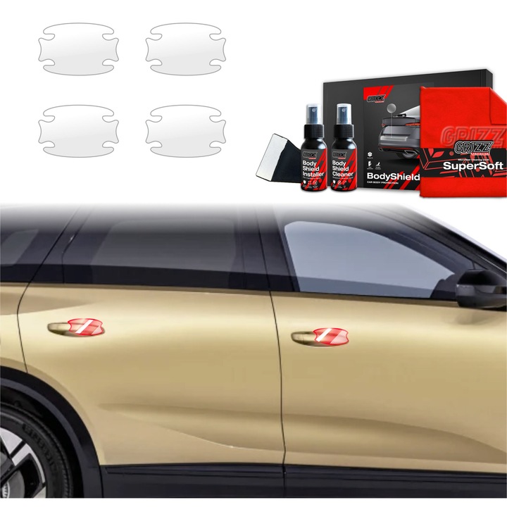 Folie de protectie PPF Transparenta Grizz Glass pentru caroserie, autoregenerare, 100% transparenta, set complet