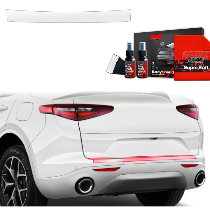 Folie de protectie PPF Transparenta BodyShield, Grizz Glass, set, 100% transparenta, pentru Alfa Romeo Stelvio (2023-2025)