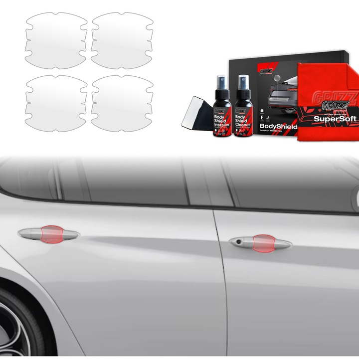 Folie de protectie PPF Transparenta BodyShield pentru caroserie, Grizz Glass, 100% transparenta, set complet, pentru Alfa Romeo Giulia (2023-2025)