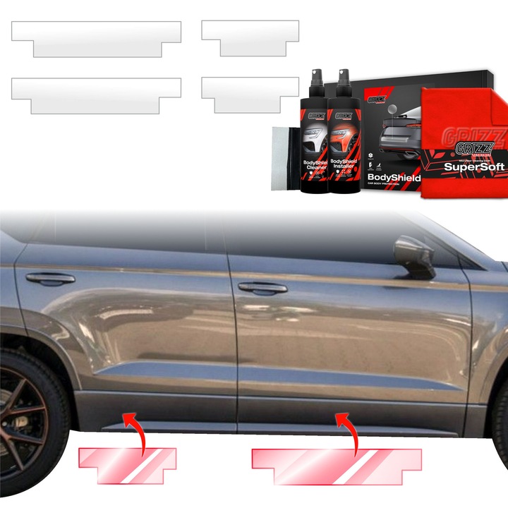 Folie de protectie PPF Transparenta BodyShield pentru Cupra Ateca 2020-2025, set complet, 100% transparenta