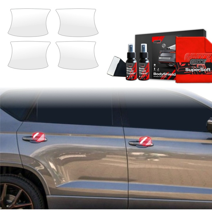 Folie de protectie PPF Transparenta BodyShield, Grizz Glass, set complet, 100% transparenta