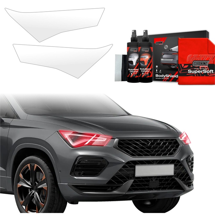 Folie de protectie PPF Transparenta Grizz Glass pentru caroserie, autoregenerare, 100% transparenta, set complet