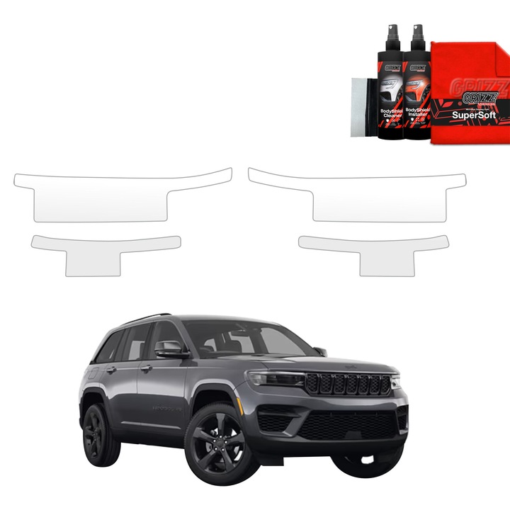 Folie de protectie PPF transparenta Grizz Glass pentru Jeep Grand Cherokee (2025), set complet, 100% transparenta