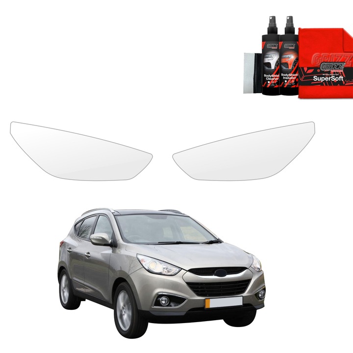 Folie de protectie PPF Transparenta Grizz Glass pentru caroserie, autoregenerare, 100% transparenta, set complet