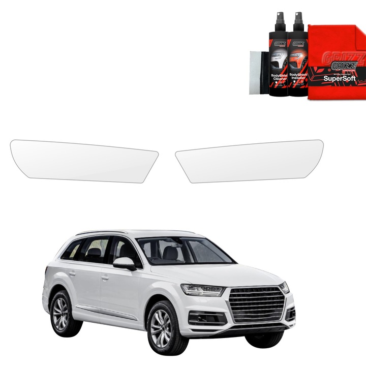 Folie de protectie PPF Transparenta Grizz Glass pentru caroserie, 100% transparenta, set complet, pentru Audi Q7 (2015-2019)