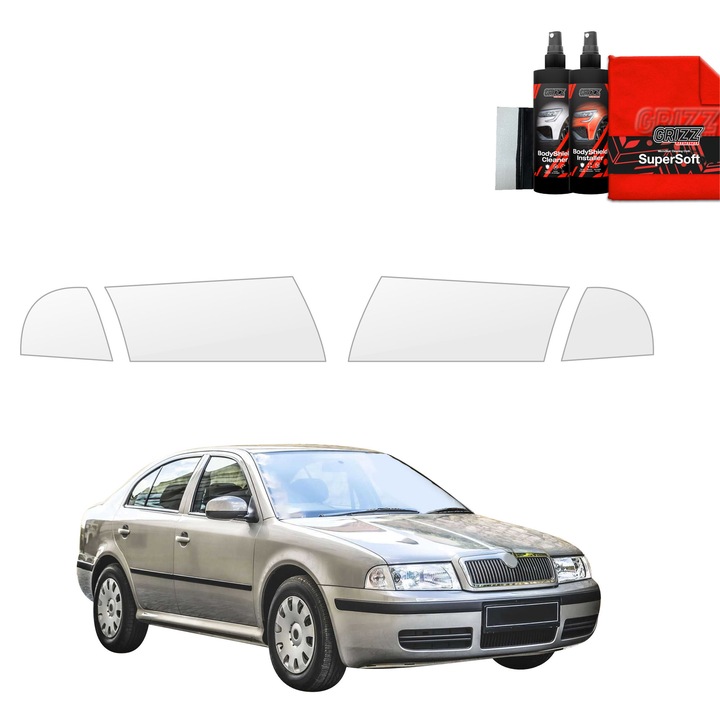 Folie de protectie PPF Transparenta Grizz Glass pentru caroserie, autoregenerare, 100% transparenta, set complet