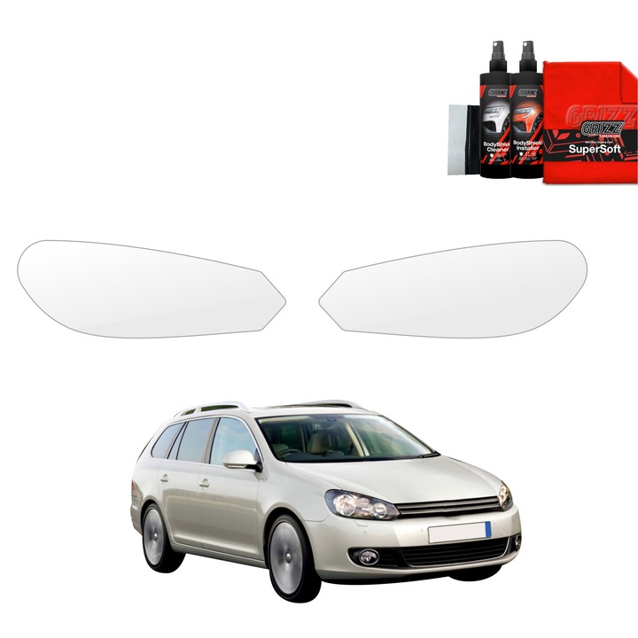 Folie de protectie PPF Transparenta Grizz Glass pentru caroserie, autoregenerare, 100% transparenta, set complet