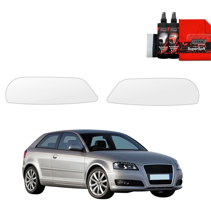 Folie de protectie PPF Transparenta BodyShield pentru caroserie, Grizz Glass, autoregenerare, 100% transparenta, set complet.