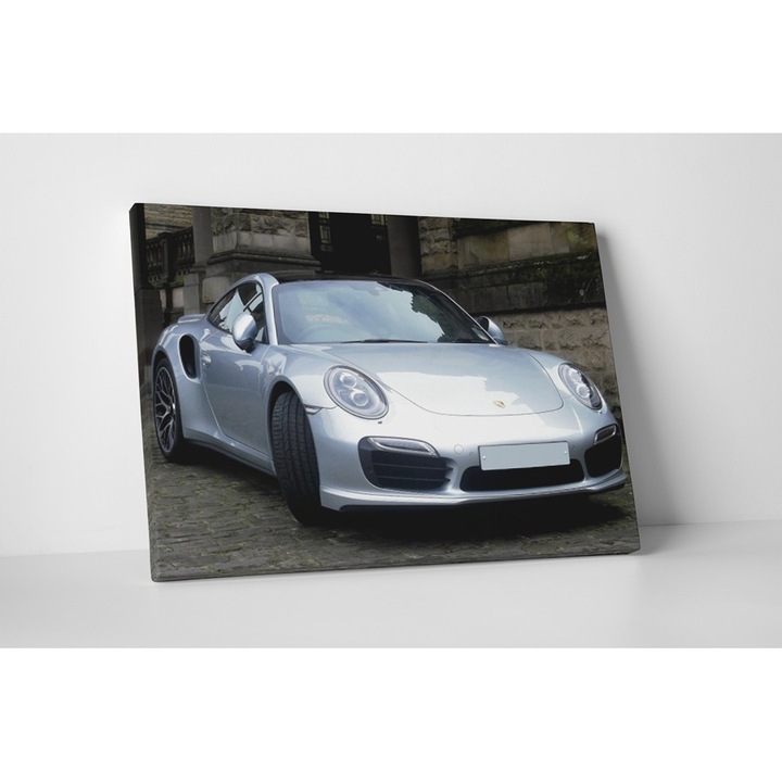 Porsche gri - Tablou Canvas - 80x105 cm