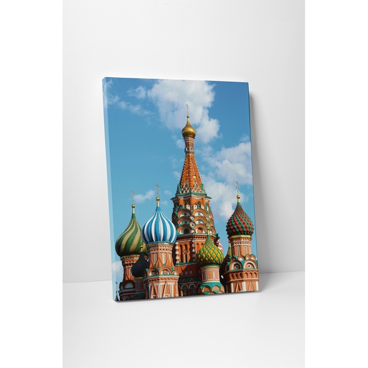 Catedrala Sfantu Vasile Moscova - Tablou Canvas - 95x125 cm