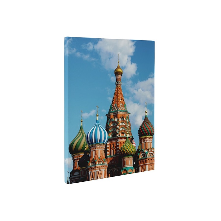 Catedrala Sfantu Vasile Moscova - Tablou Canvas - 95x125 cm