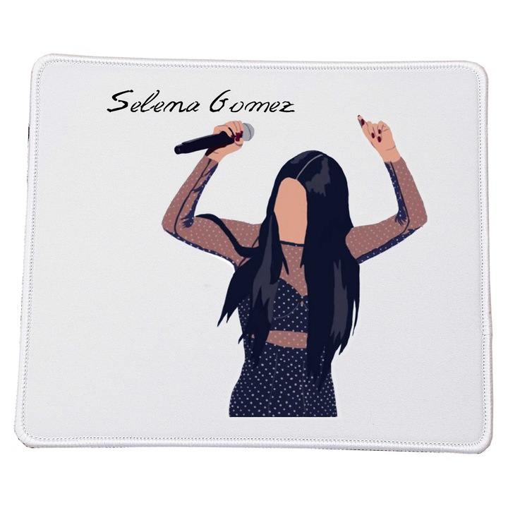 Mousepad rectangular 23x20cm, Selena Gomez No.8, suprafata imprimata de calitate, baza din cauciuc antiderapant