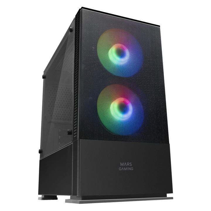 Sistem Desktop PC Gaming GRT RGB MESH cu procesor AMD Ryzen 5 7600X pana la 5.3Ghz, 16GB DDR5, 1TB SSD M.2, GeForce RTX 3050 6GB GDDR6