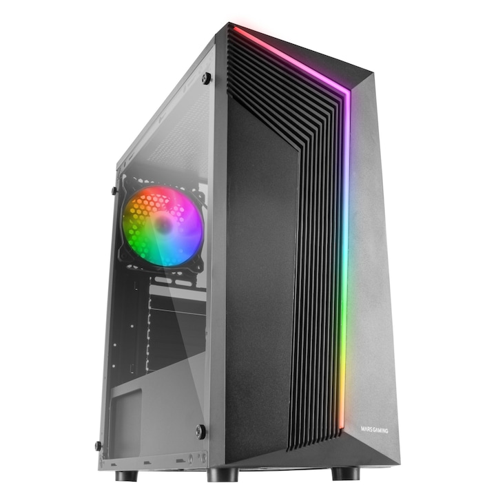 Sistem Desktop PC Gaming GRT RGB cu procesor AMD Ryzen 7 9700X pana la 5.5Ghz, 32GB DDR5, 1TB SSD M.2, Radeon RX 9060 XT 16GB GDDR6