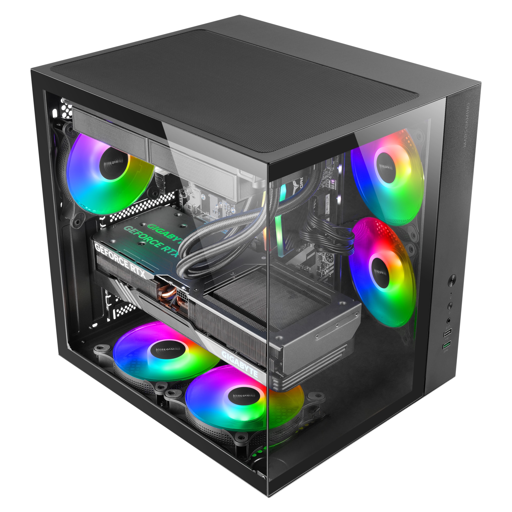 Sistem Desktop PC Gaming GRT RGB FAN cu procesor AMD Ryzen 7 9700X