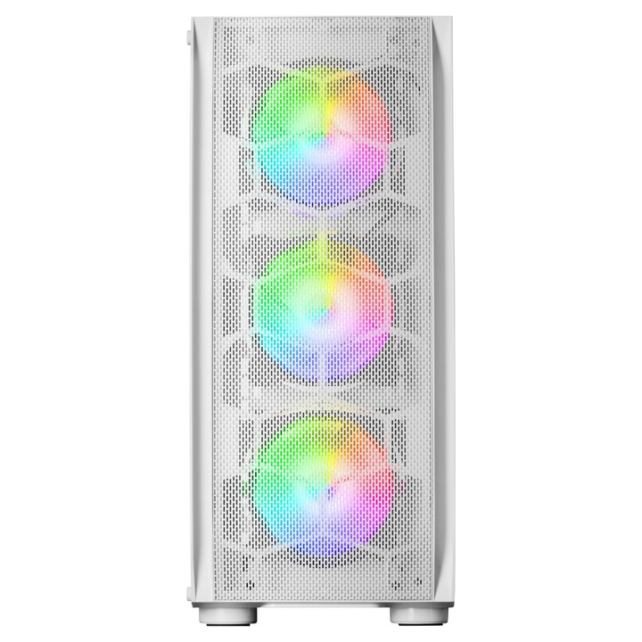 Sistem Desktop PC Gaming GRT White RGB MESH cu procesor AMD Ryzen 7 7800X3D pana la 5.0Ghz, 32GB DDR5, 1TB SSD M.2, Radeon RX 7800 XT 16GB GDDR6