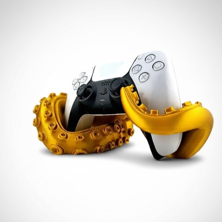 Suport Controller PS5, design octopus, auriu