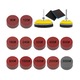 Set polizare si slefuire, asskanaer, Bucati disc abraziv velcro, 126 piese, Cu suport disc de slefuit si tija de prelungire, Granulatie 80, 120, 180, 240, 320, 400, 600, 800, 1000, 1500, 2000, 3000, Aplicati la metal si lemn macinarea, 75 mm, Rosu