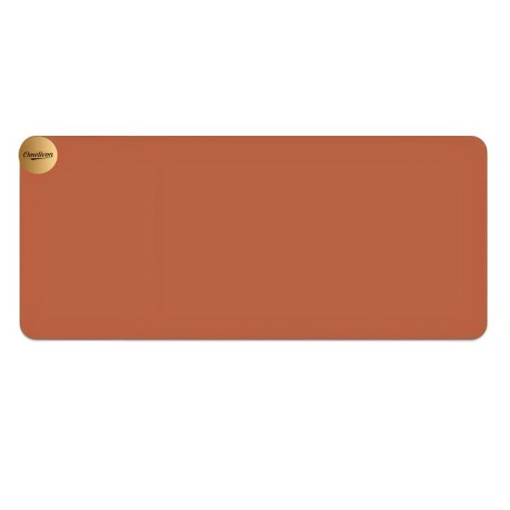 Mousepad mare, Omelivon, 80x40cm, piele PU, impermeabil, culoare maro camel