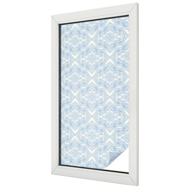 Autocolant Folie Autoadeziva Decorativa, Tulup, Motive ornamentale, model clasic, eleganta, Ideal Pentru Ferestre si Geamuri Interioare, 50x100 cm, Ideal Pentru Decor Interior, 010450850010000288859